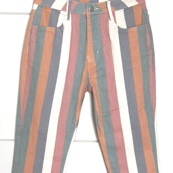 NWOT Wisteria Lane Womens Multi-Color Striped Super Flare Bell-Bottom Jean S - Picture 10 of 14